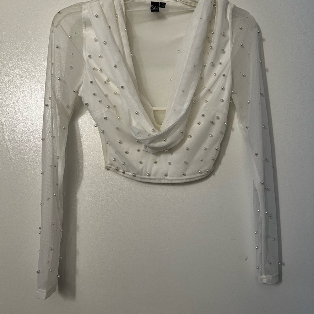 Windsor Sheer White Top with Delicate Details